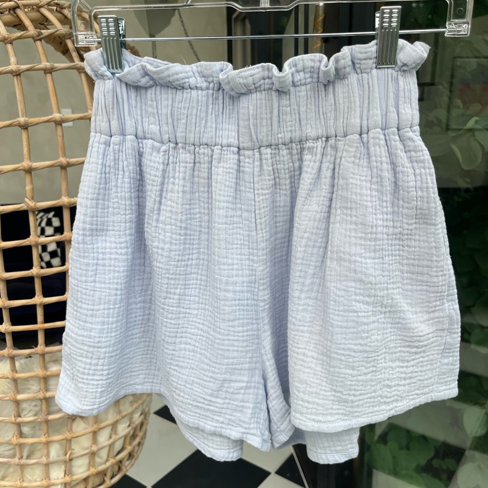 Baby Blue Ruffle Shorts